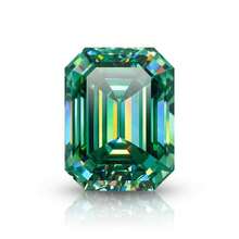 1pc 100% Moissanite, D Color, Emerald Cut, VVS1 Clarity, Loose Stone, Suitable For Jewelry Making, With GRA Certificate, DIY - Green - View 15