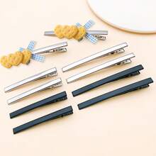 5 Stücke 8x60mm 8x80mm flache Metall-Haarspangen-Clips mit einzelner Zange, Schmuckbasis für DIY-Haarspangen, Schmuckherstellungszubehör - Verschiedenfarbig - Übersicht 2