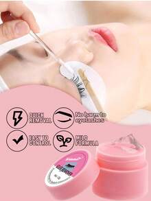 Scented Eyelash Glue Remover 10g - Quick, Gentle & Alcohol-Free Gel Adhesive Disolver With Cleaning Pads And Application Brushes For Eyelash Extensions Removal - 彩色 - 查看 9