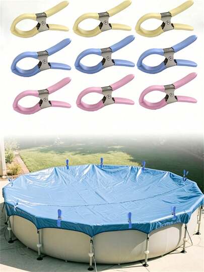 1 pieza/5 piezas Pinzas de playa grandes de uso rudo, pinzas para ropa, núcleo de metal resistente y duradero, adecuadas para secar ropa de cama, ropa, calcetines, toallas de playa, perchas sin rastro y pinzas para bolsas de alimentos de cocina, también sujetadores resistentes al viento para cubiertas de piscina, tiendas de campaña, pinzas multifuncionales de colores con mangos de goma, disponibles en múltiples colores, estante de almacenamiento de armario/artículos esenciales para dormitorios universitarios/accesorios de piscina/playa/necesidades de viaje