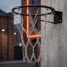 Basketball Nets 3mm 12 Loops Heavy Duty Steel Chain Basketball Net - Silver - View 6