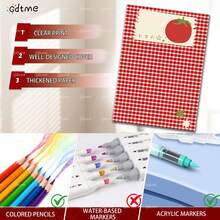 Caderno em Branco Fofo de Tomate 50 Folhas/100 Páginas A5 Caderno Portátil Bloco de Notas Caderno de Desenho Planejador Presente de Volta às Aulas Aniversário - Caderno A5 - Visão 5