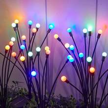 2pcs Solar Garden Lights, Star Burst Swaying Lights - Sway With The Wind, Outdoor Decorative Solar Lights, RGB Color Changing Lights, Suitable For Yard, Patio, Pathway Decoration - Solar - View 4