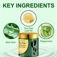 Krim Kaki Tea Tree + Calendula, Cocok untuk Kaki dan Tumit Kering dan Pecah-pecah, Mencegah Pecah-pecah pada Kaki, Membuat Kaki Halus dan Lembut, Perawatan Kaki yang Melembapkan Secara Mendalam - Harum - View 7