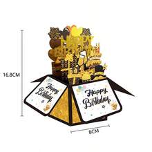 1pc 3D Pop-Up Birthday Card (With Envelope), Colorful Foldable Birthday Card, Can Be Handwritten With Wishes, Perfect Birthday Gift For Friends Or Family, Suitable For Birthday Decoration And Birthday Party - Multiple Styles - View 15