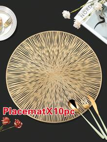 1/2/4/6/8/10/12件組PVC餐墊，廚房餐桌用，室內/戶外適用，可水洗耐熱易擦拭，餐桌墊與杯墊，適合露營、節慶、婚禮、派對 - 彩色 - 查看 43