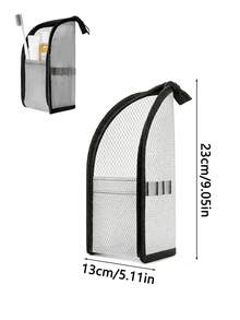 1件裝黑/白色網格盥洗用品收納袋，多功能可攜式掛式收納袋，盥洗用品分類收納，防水防潮浴室用品，旅行必備，適用於海灘、化妝品收納與居家日常使用，臥室裝飾，開學季 - 彩色 - 查看 6