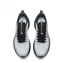 XTEP Sepatu Lari Outdoor Pria Shadow Engine 3.0 Baru: Jaring Baru, Bernapas, Nyaman, Ringan, dan Lembut. - Hitam dan Putih - View 7