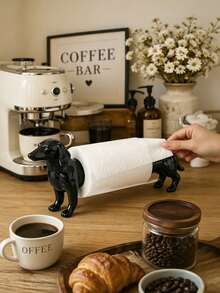 1pc Dachshund Paper Towel Holder, Freestanding Countertop Kitchen Paper Towel Rack, 3D Printed Nordic Modern Dog Kitchen Decor, Decorative Paper Towel Holder Suitable For Kitchen, Bathroom, Dining Room And Living Room, Housewarming Birthday Gift For Dog Lovers, Animal Home Decor - Longer Version - View 2