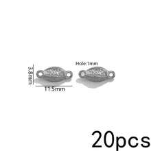 20 Peças Pingentes de Aço Inoxidável Banhados a Ouro 18K com Duplo Furo, Conectores Vintage Boho para Fabricação de Joias, Suprimentos para Fabricação de Joias DIY - Conector duplo suspenso - Visão 18