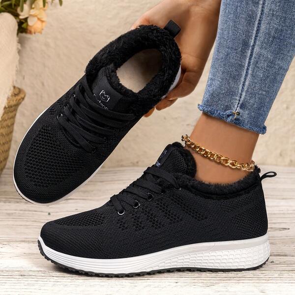 [Fashionable Women's Winter Sports Shoes], Warm And Breathable, Non-Slip Sole, Suitable For Running, Fitness, Commuting, Shopping, Fashionable And Versatile Travel Essential