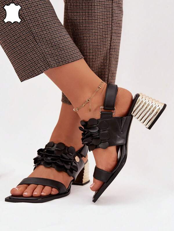 Elegant Women's Suede High Heel Sandals D&A CR61-3145 Made Of Natural Leather, Comfortable With Adjustable, Perfect For Celebrations Brown Beige Black