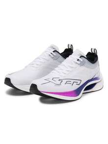 XTEP Zhiqing 9.0 Pro New Low-Top Lightweight Comfortable Road Running Fitness Training Shock-Absorbing Men's Running Shoes - White/Purple - View 3