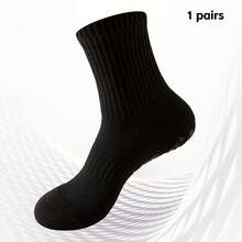 1/3/6 Pairs Non-Slip Football Socks With Grip Dots, Shock-Absorbing, Wear-Resistant, Thickened, Breathable Sports Football Socks - Multicolor - View 18