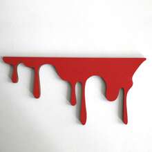 1pc Halloween Door Frame Decor, Scary Horror Style Red Dripping Design Door Corner Decoration, Home Decor Hanging Ornament, Hollow Seasonal Accessory, Suitable For Entry Door, Fireplace, Window, Thanksgiving, Halloween, Hallway, Wall, Holiday Display, Gift - 1 PC-a - View 7