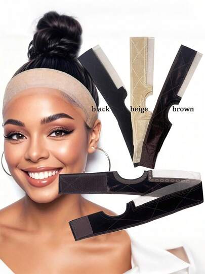 Pita Perekat Wig Tak Terlihat, Pita Wig Anti Selip dengan Pengait yang Dapat Diatur, Pita Wig Beludru yang Nyaman, Perekat Wig Anti Selip dan Bernapas, Pita Pengikat Wig, Pita Wig