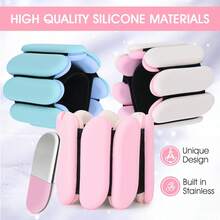 MEIYIXING Wearable Leg Or Cuff Weight Bands For Yoga, Dance, Gym And Running Adjustable Fitness Weight Belt, Resistance Training Belt, Pink Silicone Skin-Friendly Material - Multicolor - View 3