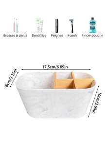 Toothbrush Holders For Bathrooms, Electric Tooth Brush Holder With Bamboo Dividers Kids Toothbrush And Toothpaste Organizer For Bathroom Countertop Accessories Storage, 4 Slots - Multicolor - View 12