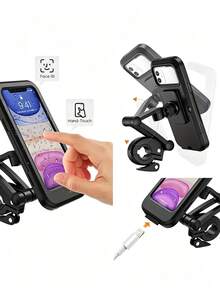 Waterproof Bicycle Phone Holder, 360° Adjustable Motorcycle Handlebar Phone Mount, Universal Phone Holder, Cycling Accessories - Multicolor - View 8
