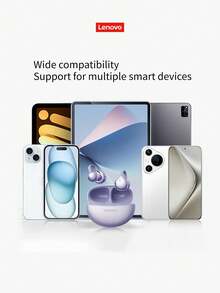 Lenovo 2026 新款耳夾式開耳無線 BT5.4 耳機，超長續航，高品質音效，智能通話降噪，舒適長久佩戴，適合運動與送禮 - 淡紫色 - 查看 9