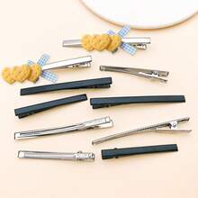 5 Stücke 8x60mm 8x80mm flache Metall-Haarspangen-Clips mit einzelner Zange, Schmuckbasis für DIY-Haarspangen, Schmuckherstellungszubehör - Verschiedenfarbig - Übersicht 4