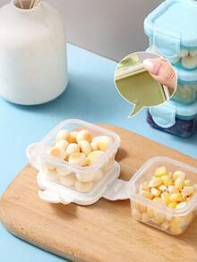 4-8pcs Small Food Storage Container Set, Kitchen Lunch Box, Refrigerator Airtight Box, Rectangular Plastic Sealed Storage Box, Small Food Container, Multi-Functional Seasoning Box, 2oz Plastic Material, With Airtight Lid, Stackable, Multi-Purpose, Portable, Suitable For Snacks, Fruits, Oats, Travel And Home Storage, Home Storage Basket, Storage Box And Container, Kitchen Supplies, School Supplies, Back To School - Multicolor - View 2