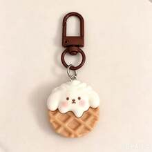 Cartoon Cute Snack Cookie Animal Pink Rabbit Keychain, Kindergarten Kids Pendant, Phone Charm, Simple Car Key Chain, Earphone Phone Charm Decoration Gift - Multicolor - View 12