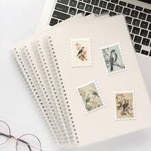 36PCS Vintage Bird & Floral Stickers, Retro Botanical Style & Nature Aesthetic Cutout Sticker Set For Journals, Scrapbook, Planner & Decor - Stamp - View 5