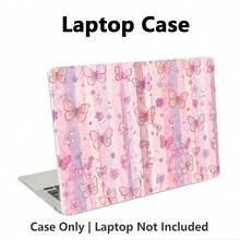 Butterfly UV Printed Pattern Laptop Protective Case, Transparent Hard Shell Cover Compatible With Macbook Air And Pro/ Matebook D14/D16, Durable Plastic Protective Sleeve - View 1