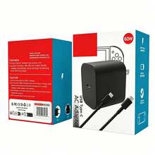 60W PD 3.0 Fast Charger For Nintendo Switch 2, Compact & Portable USB-C Charging Block, Power Adapter With 5ft Cable Compatible With IPhone And Compatible With Samsung - US A Type Plug(110-127V) - View 8