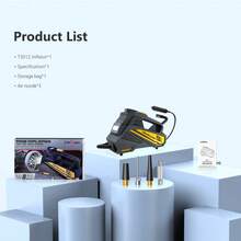 Carsun Portable Tire Inflator - Air Compressor For Car Tires, With Handle, LED Light, Digital Display Smart Preset - Auto Shut-Off, 12V-DC (3 Meters Power Cord), Also Suitable For Bicycles, Motorcycles, Etc. - Wired Digital Display - View 11