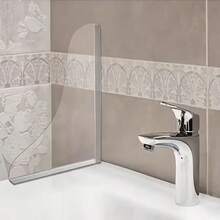 Transparent PVC Sink Splash Guard, Self-Adhesive Easy Installation, Elegant Design, Suitable For Bathtub And Washbasin - Transparent - View 4