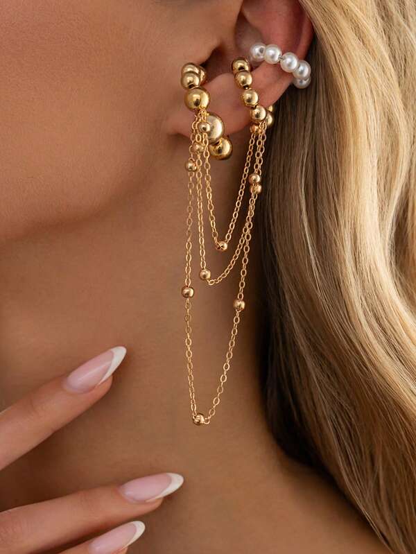2pcs Premium Tassel Earrings Set, Versatile Princess Style Luxury For Women