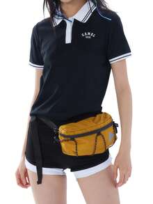 CAMEL CROWN Women's Outdoor Sports T-Shirt, Polo Shirt Short Sleeve Top, Comfortable Breathable Quick-Dry, Suitable For Spring And Summer All Year Round - Phantom Black - View 9