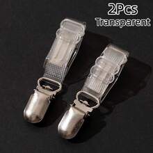 2/4/6Pcs Adjustable Buckle Shoulder Straps, 3 Colors Available: White, Black, Transparent, Suitable For Lingerie, Camisole And Clothing Anti-Slip Elastic Replacement Extension Straps, Tablecloth Fixing Elastic Bands, Duckbill Buckle Replacement Extension Straps - Multicolor - View 19