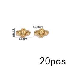 20 Peças Pingentes de Aço Inoxidável Banhados a Ouro 18K com Duplo Furo, Conectores Vintage Boho para Fabricação de Joias, Suprimentos para Fabricação de Joias DIY - Conector duplo suspenso - Visão 30