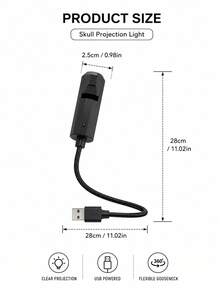 1 Lâmpada + 3 Projeções de Luz do Luar, Projetor LED Portátil com Plugue USB para Decoração de Teto de Quarto com Céu Estrelado, Luz Decorativa Giratória 360° - Lâmpada projetora lunar USB - Visão 12