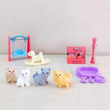 Children's Mini Pet House Role Play Toy (Random Accessory Colors) Dog/Cat/Bear Bath Interactive Role Play Toy, Birthday Gift, Christmas Gift For Boys And Girls - Multicolor - View 6