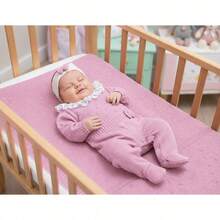 Saída Maternidade Bebe Menina Tricô Manta, Macacão E Laço Branco RN - 0 A 3 Meses - Rosa Bebê - Visão 1