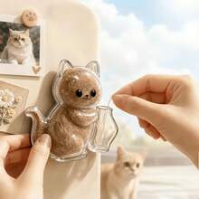 1pc Cute Cat Fridge Magnet, Cute Mini Fridge Magnets, Decorative Refrigerator Magnets For Kitchen, Office Whiteboard, Storage Cabinet, Dishwasher, Housewarming Gift, Funny Fridge Accessories - A - View 2