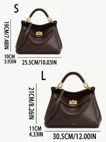 Lock Clasp Women's Bag Niche Fashion Shoulder Party Crossbody Bag Lock Design Premium Versatile Handbag - Coffee - View 2