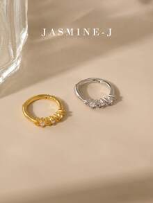 1pc S925 Sterling Silver Zirconia Clover Nose Ring, 3pcs Diamond Eight-Pointed Star Nose Rings, Pure Silver 14K Gold Plated, 16g Nose Jewelry, Unisex Nose And Ear Piercing Accessories, Classic Clover Jewelry, Minimalist Unique, Suitable For Daily Wear/Party Wear - Multicolor - View 6