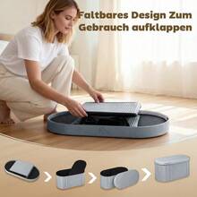 Folding Storage Bench, Velvet-Look Upholstered Bench For Living Room, 76 X 38 X 35 Cm, Dark Grey - Dark Grey - View 5
