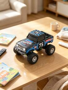 A 1:64 Mini Four-Way Remote Control Off-Road Vehicle With LED Lights And Remote Control, A Children's Toy Car Cake Ornament, Suitable For Christmas, Birthday And New Year Gifts For Boys Aged 6 To 12, A Must-Have For Children's Toy Travel - Multicolor - View 14