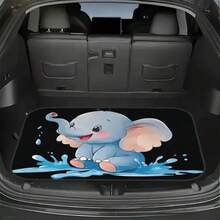 1pc/4pcs Car Floor Mats And Trunk Mat, Cute Cartoon Elephant Pattern, Suitable For Most Sedan, Truck, SUV Models, All-Weather Protection, Durable Material, Easy To Clean, Fashionable Car Interior Accessories, Perfect Gift For Parents And Loved Ones - Cartoon Elephant - View 2