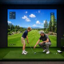 Golf Simulator Impact Screen, HD Projection Golf Hitting Screen With Grommets & Bungee Cords, Heavy Duty 300D Polyester Practice Screen With Storage Bag For Home Indoor & Outdoor Golf Training - 9.8 x 8.5 ft - View 4