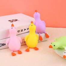 1 pieza Juguete antiestrés de pato amarillo lindo, juguete blando de animal de dibujos animados, recompensa para el aula de niños pequeños, regalo de fiesta de cumpleaños para niños y niñas, regalo de juego sensorial novedoso - Multicolor - Ver 10