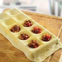 1 Pack 12-Cavity Ravioli Mold Press | Manual Italian Pasta Maker | Aluminum Dumpling & Wonton Stamping Tool | Multipurpose Pierogi Pastry Cutter | Kitchen Baking Accessory - View 9