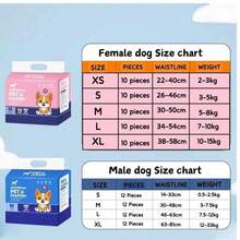 Universal Pet Diapers, Suitable For Dogs And Cats, Super Absorbent Disposable Puppy Diapers, Leak-Proof And Breathable, Suitable For Female Dogs In Heat, Male Dogs With Marking Behavior And Senior Pets - Multicolor - View 2