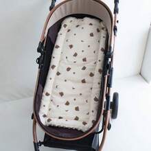 1pc Soft Comfortable Thickened Cartoon Print Baby Stroller Seat Cushion Pad, Stroller Accessory - As Shown - View 13